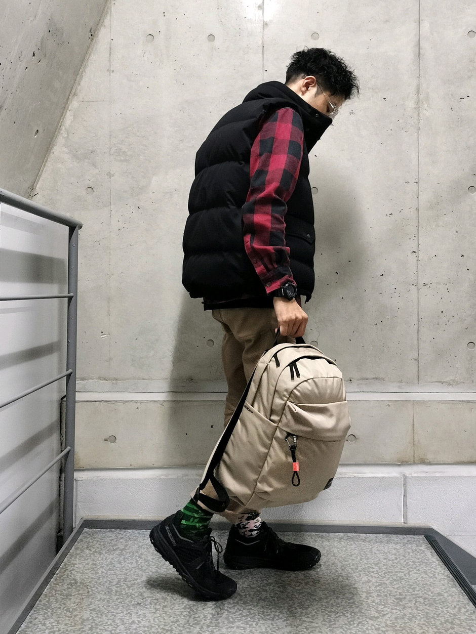 ダウンベスト+シャツ まえちゃん