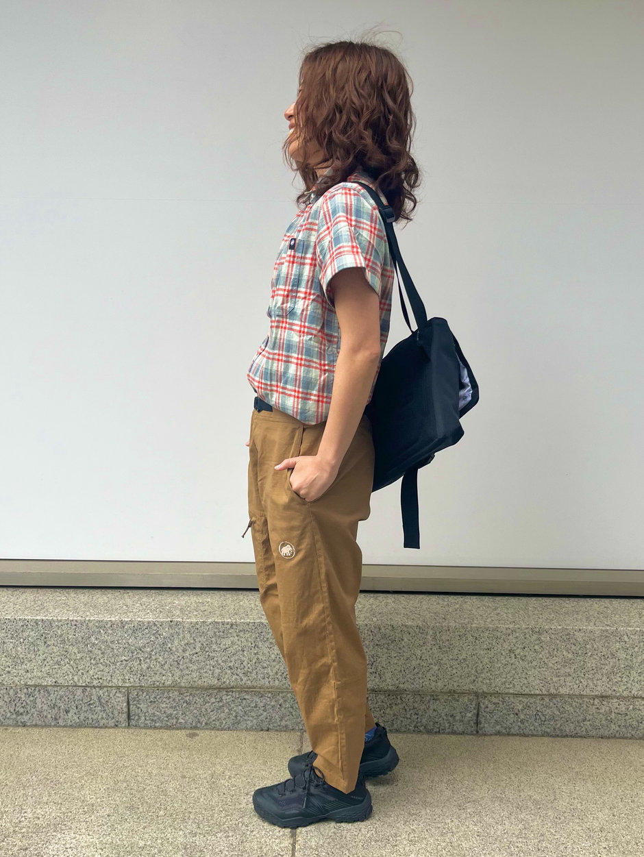 チェックシャツとキャメルパンツの日 asa
