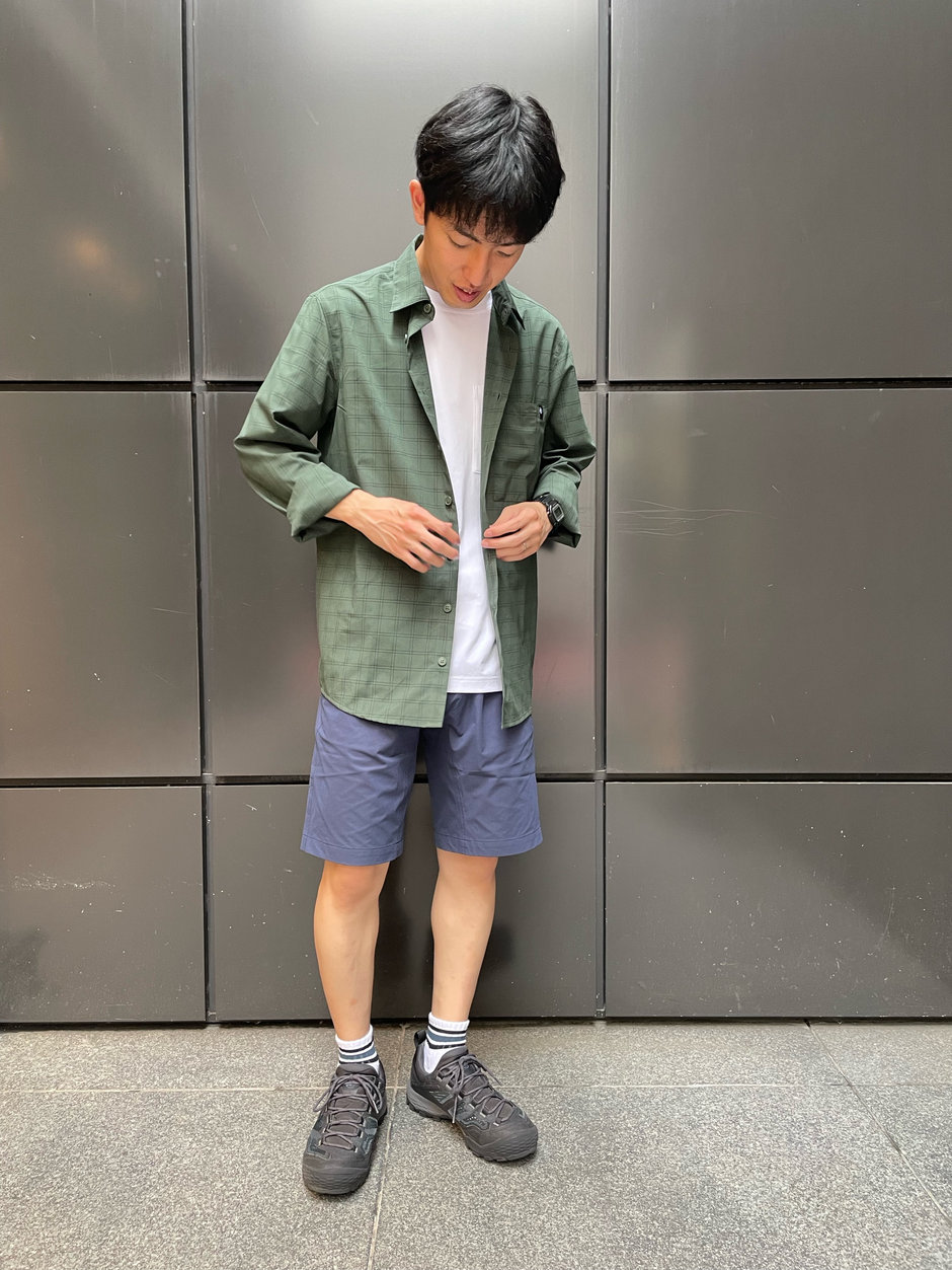 夏のロングスリーブシャツコーデ Kawamura