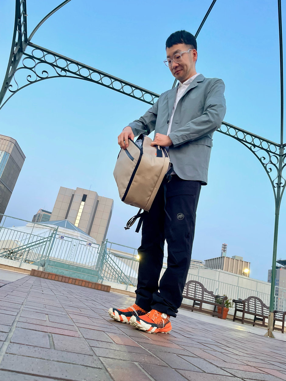 Active SO Set-Up Jacketを着て。 E!KAWA