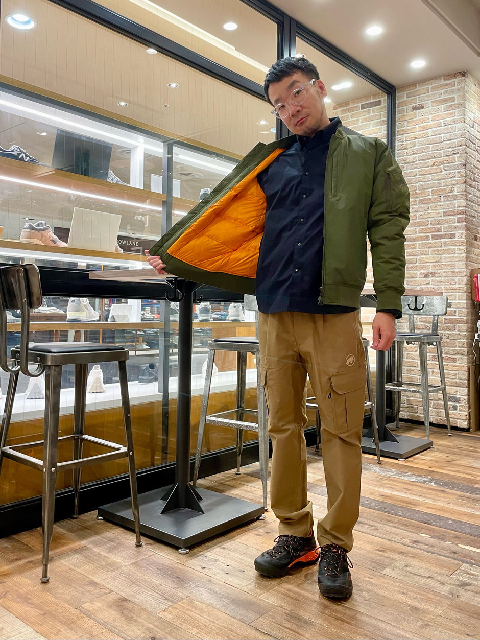 MAMMUT 流、冬のMA -1 E!KAWA