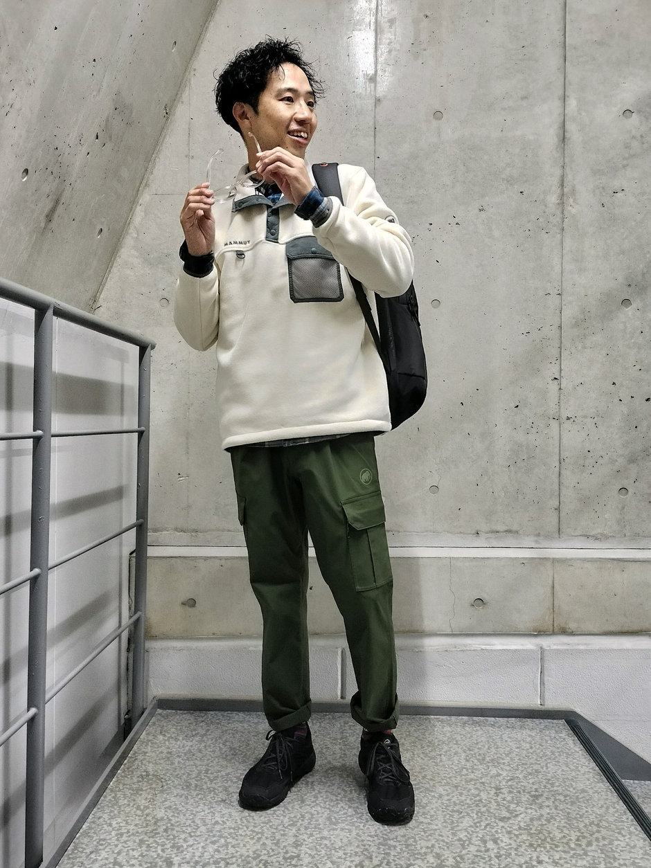 プルオーバーフリースにトライ！ まえちゃん