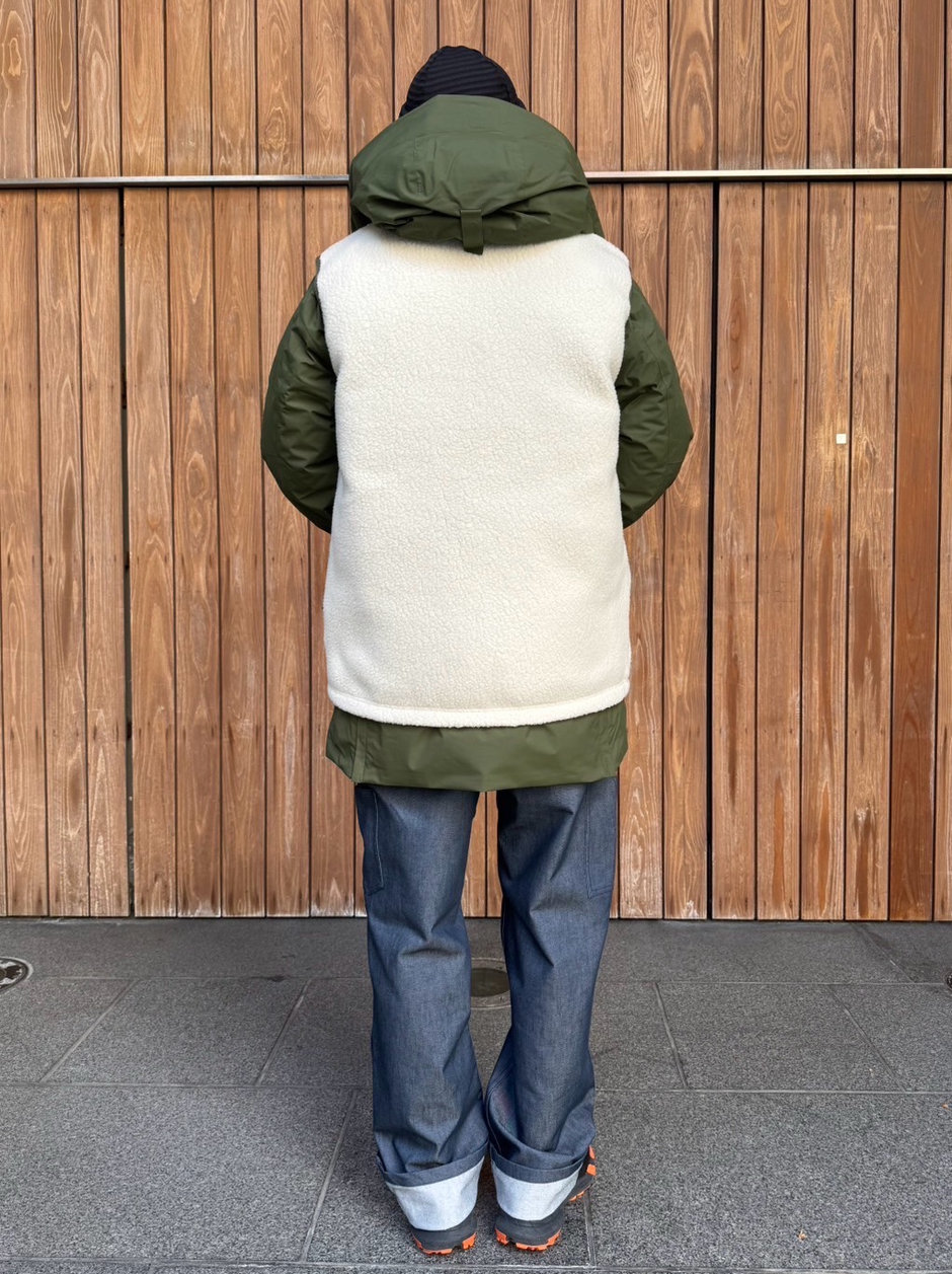 ダウンコート×フリースコーデ moga