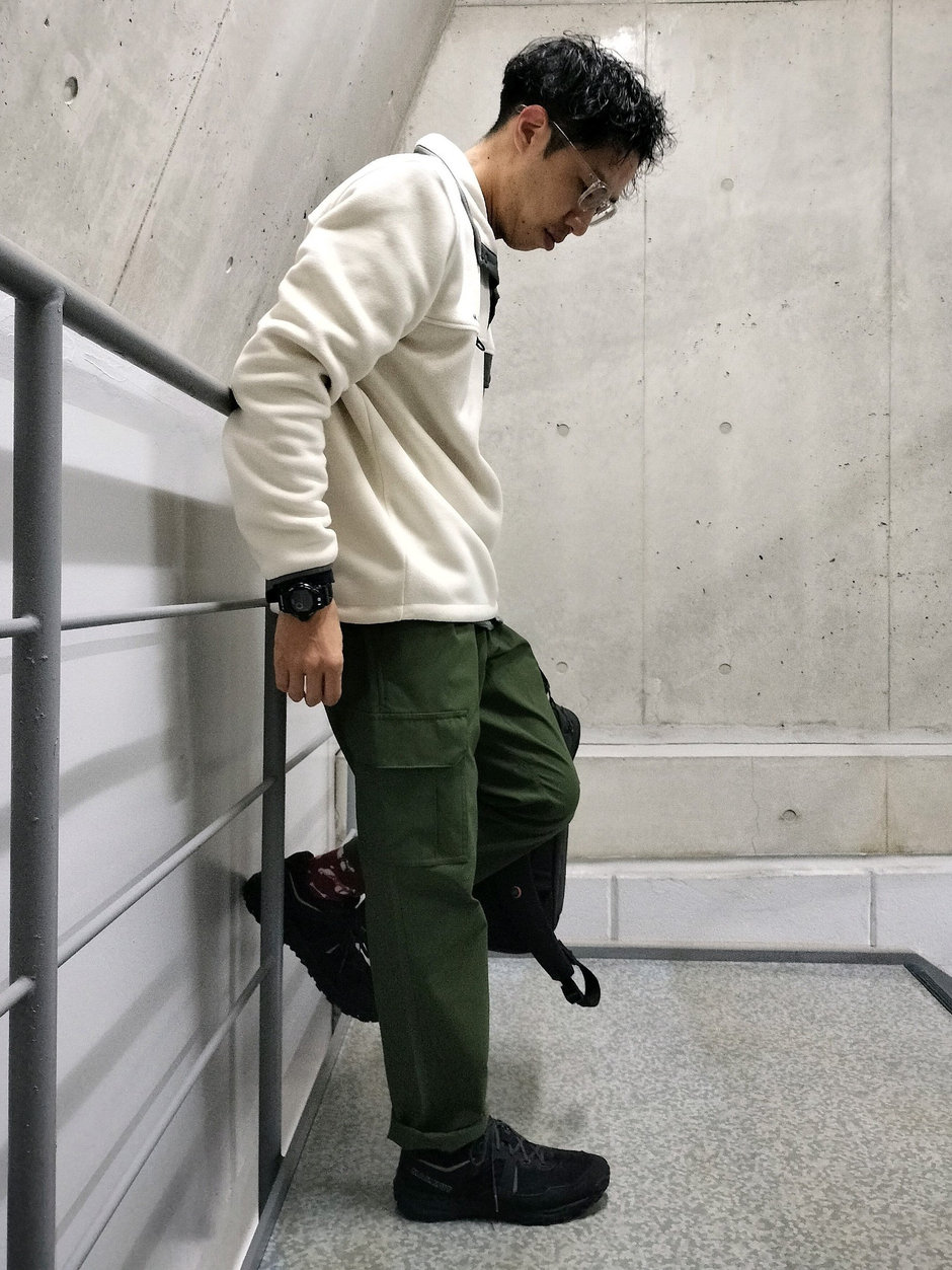 プルオーバーフリースにトライ！ まえちゃん