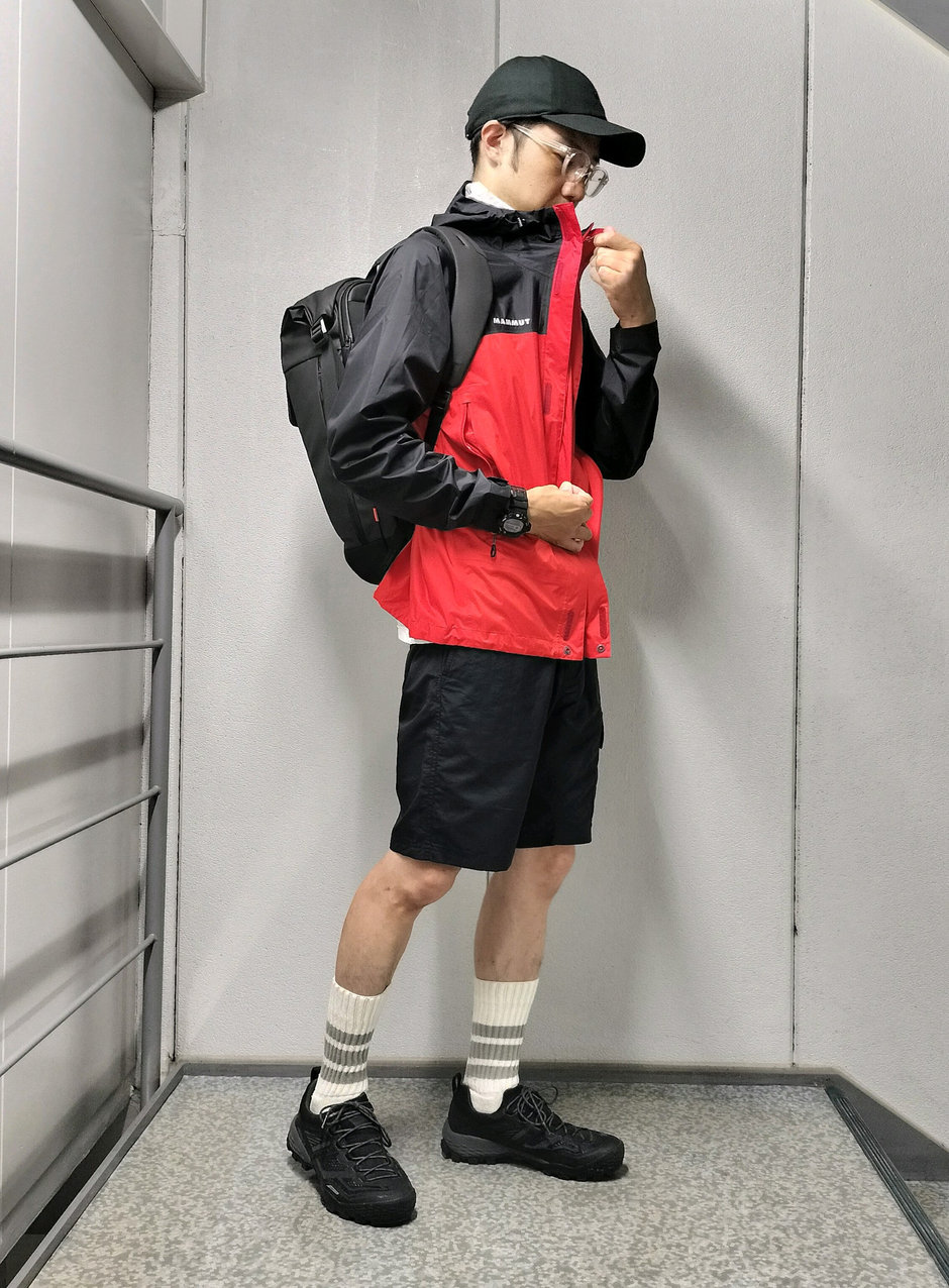 ハードシェル+ショートパンツ まえちゃん