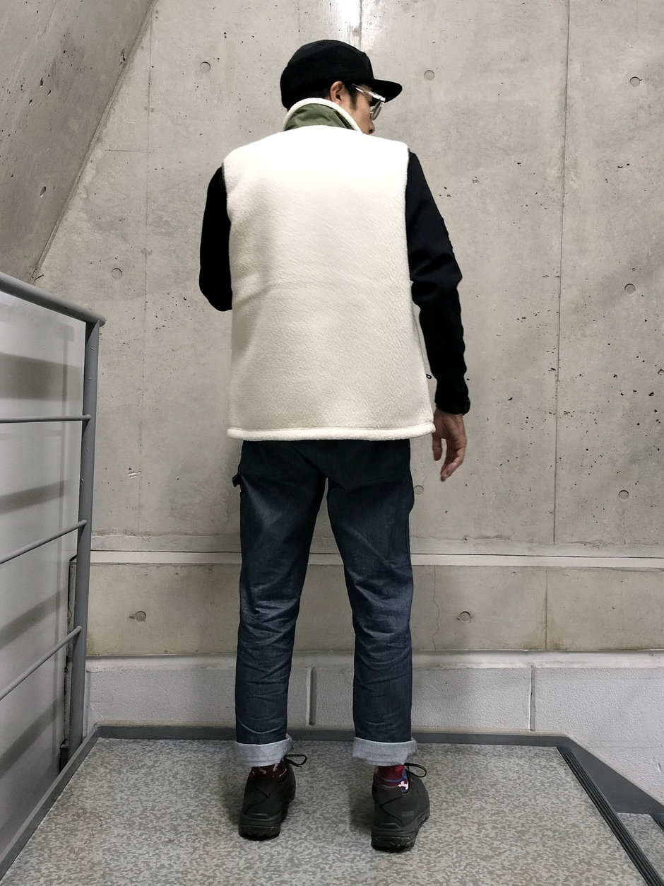 フリースベスト+クルーネックスウェット まえちゃん