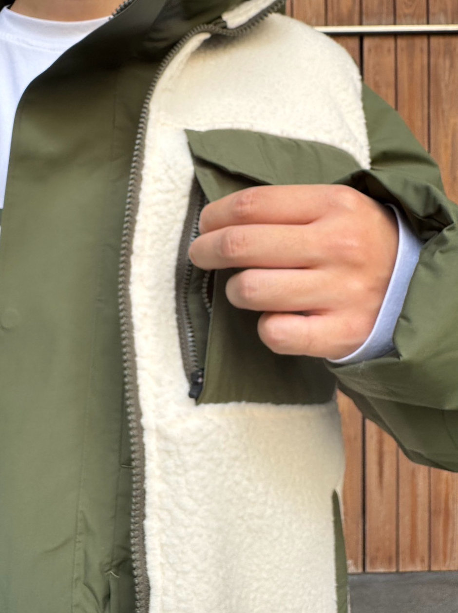 ダウンコート×フリースコーデ moga