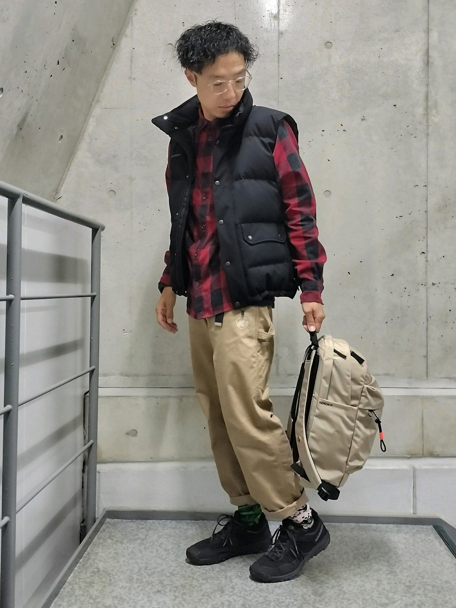 ダウンベスト+シャツ まえちゃん