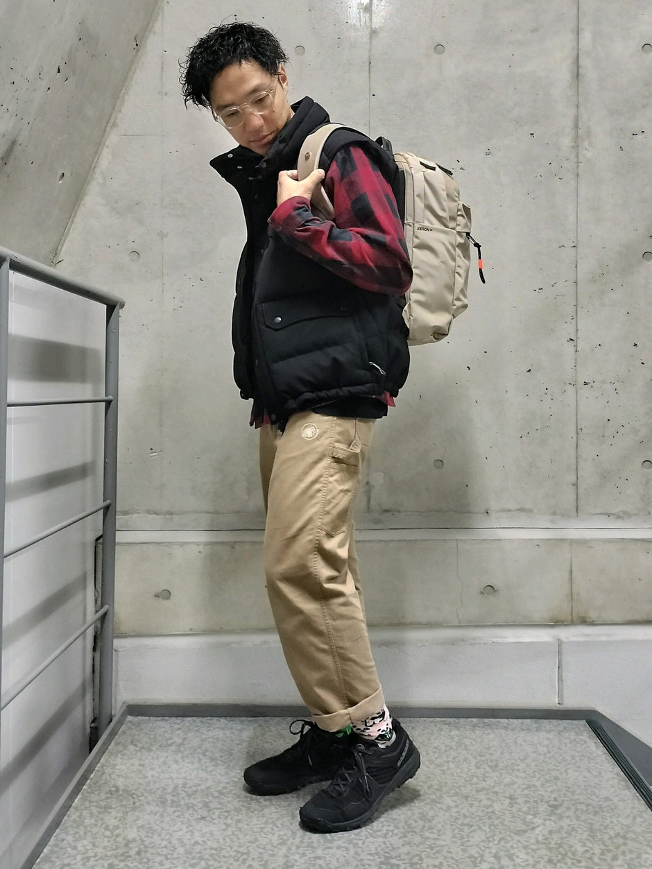 ダウンベスト+シャツ まえちゃん