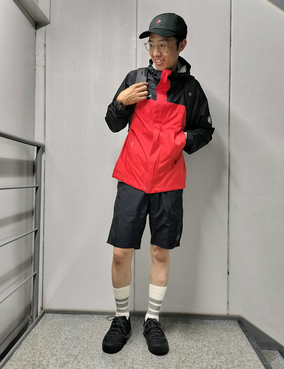 ハードシェル+ショートパンツ まえちゃん