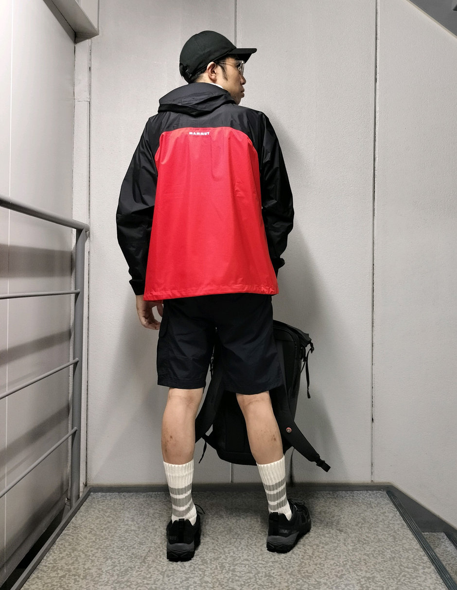 ハードシェル+ショートパンツ まえちゃん