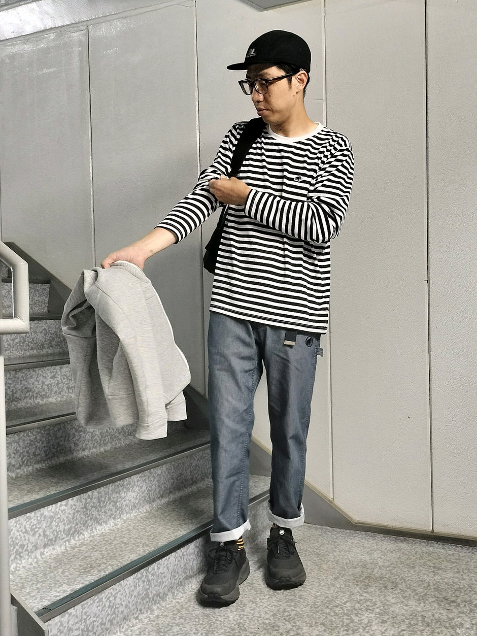 汎用性高いボーダーロンT まえちゃん