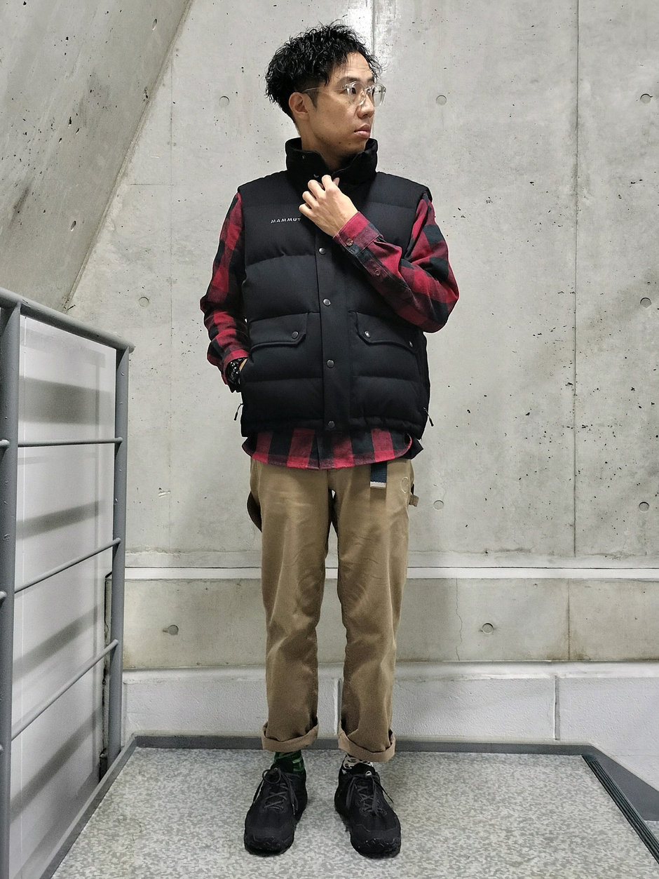 ダウンベスト+シャツ まえちゃん