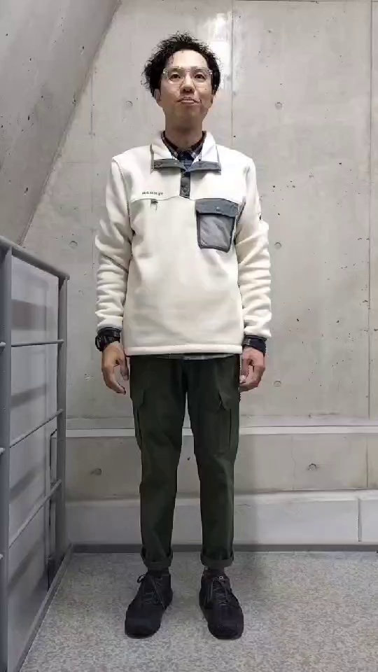 プルオーバーフリースにトライ！ まえちゃん