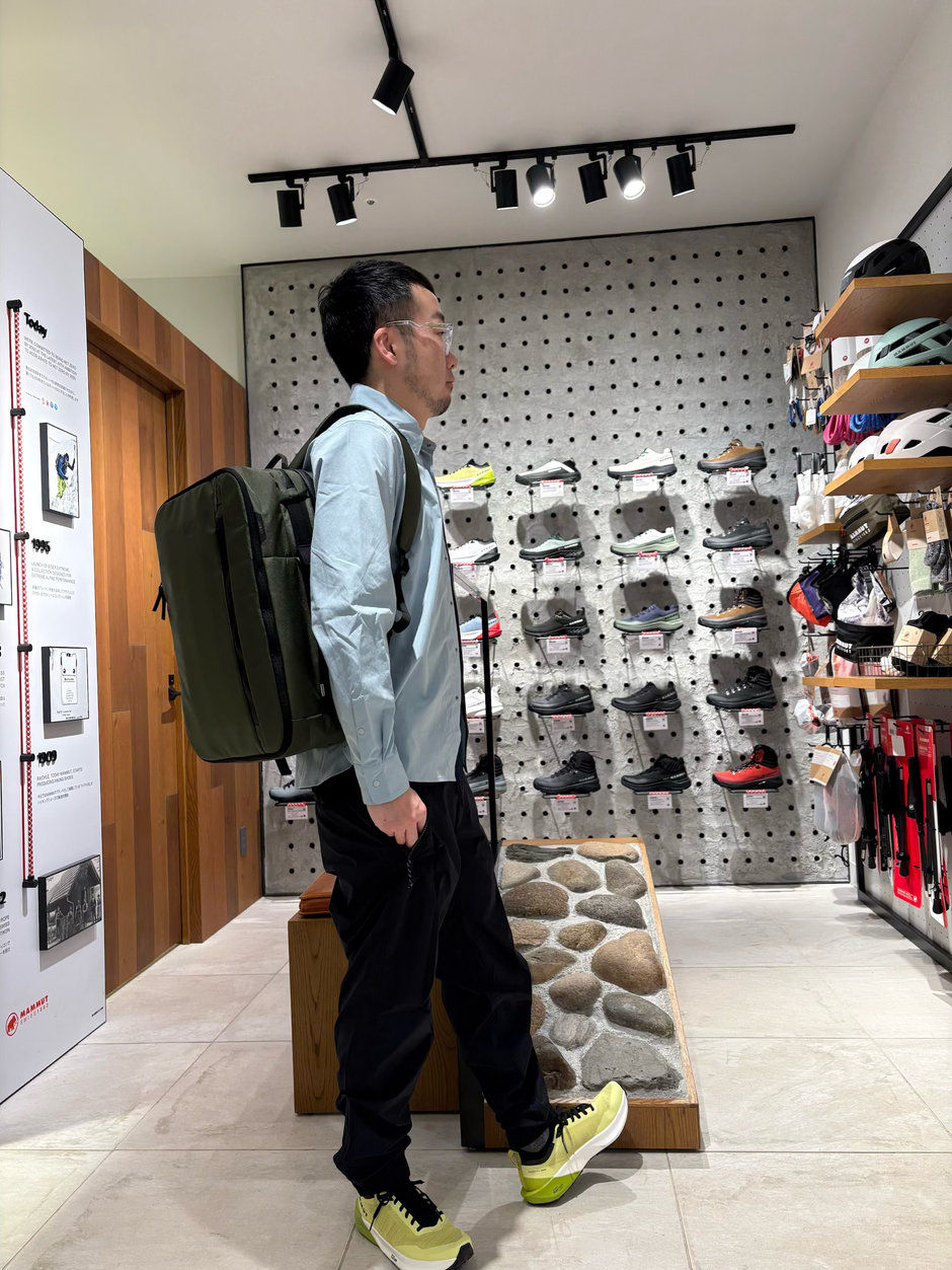 新作トレランシューズを主役にした軽快スタイル E!KAWA