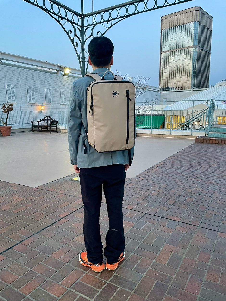 Active SO Set-Up Jacketを着て。 E!KAWA