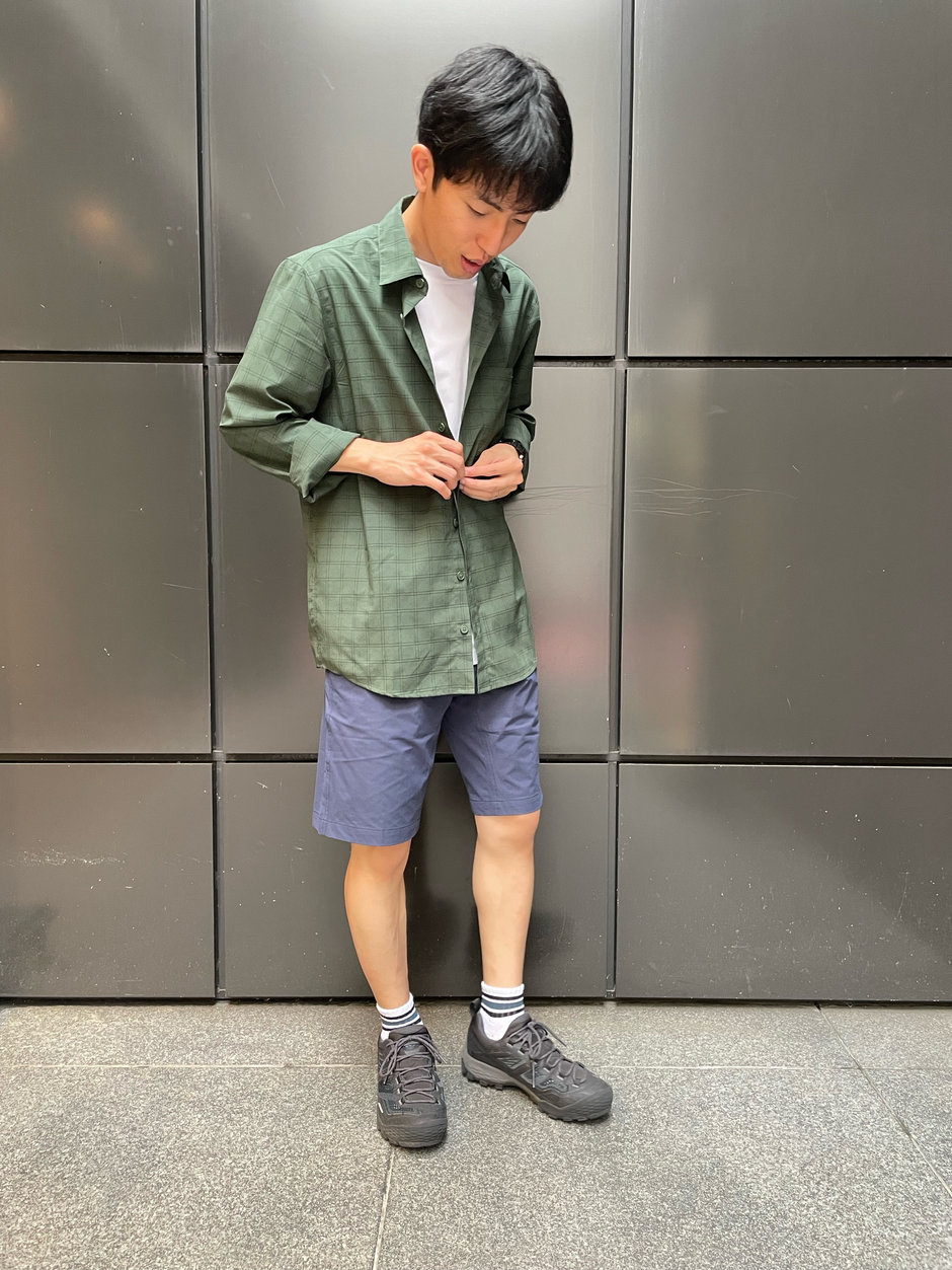 夏のロングスリーブシャツコーデ Kawamura